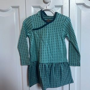 Tea collection green dress with hood